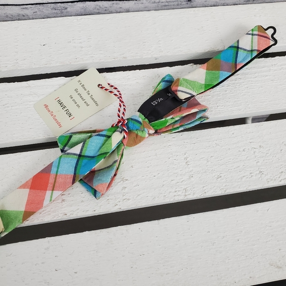 Bow Tie Tuesday Cream Pink Blue Green Pastel Tie - Picture 5 of 7